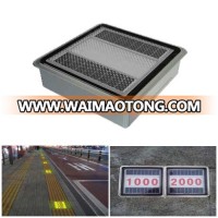 Stainless Steel Housing Waterproof IP68 Solar Powered(Charging) outdoor ground LED brick light MS-2500