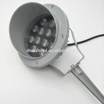 Outdoor Garden Lawn Lighting Decoration IP65 grey Spike 12W LED Garden Light